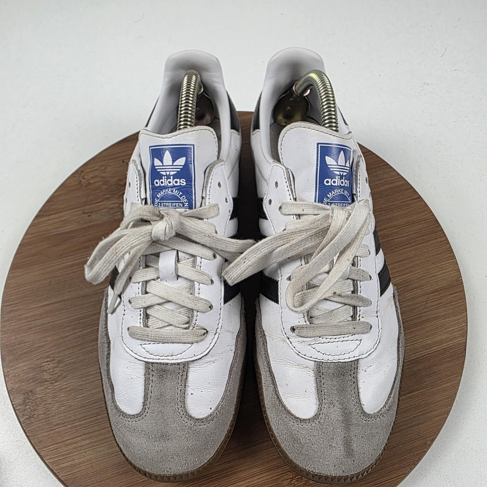Adidas Samba OG Shoes Mens Size 9 White Black Leather Gum Soccer Sneakers B75806 - Picture 5 of 16